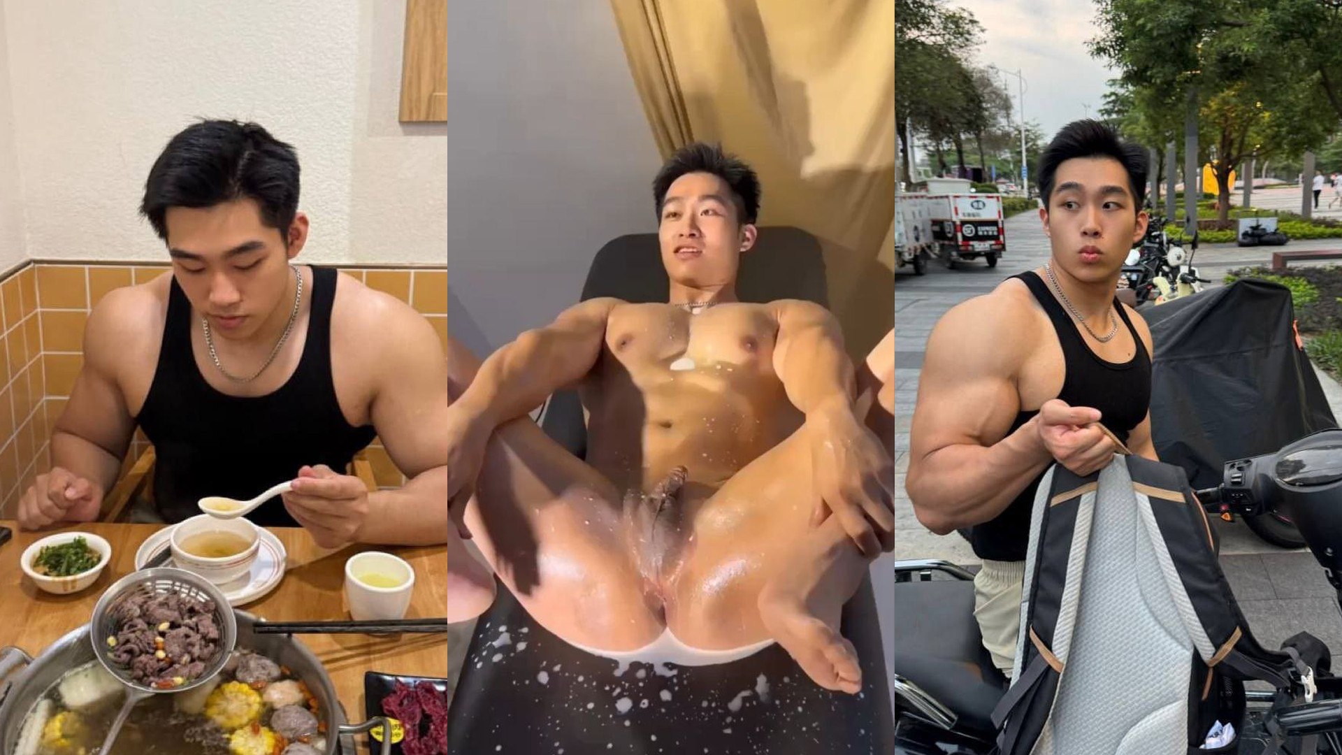 Straight boy muscle show ass